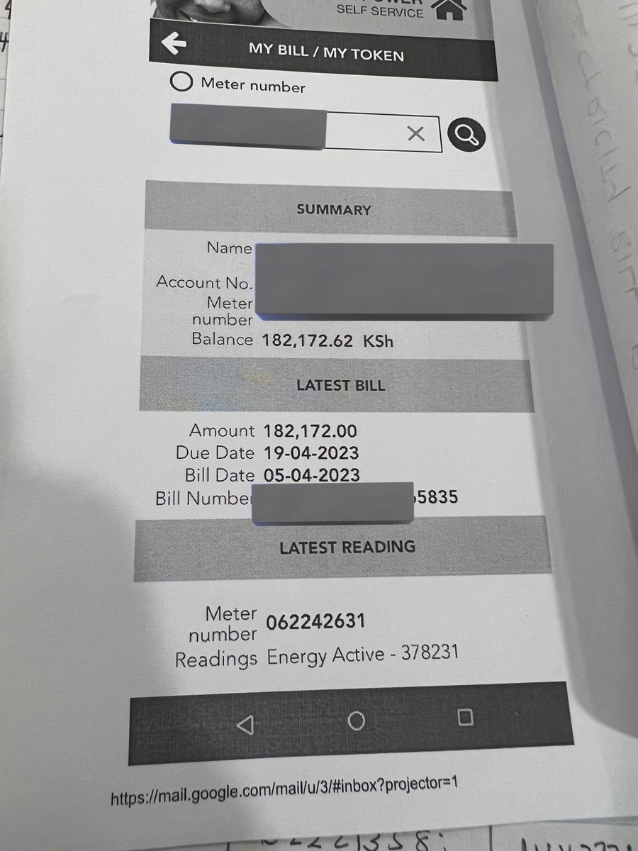 This is an electricity bill for a residential home. Not a factory. Nothing and i mean nothing justifies this bill. Based on the house and consumption, upto 65-80k per month COULD be justified, hizi nyingine nii uwizi tuu. 

#switchoffkplc #KPLC