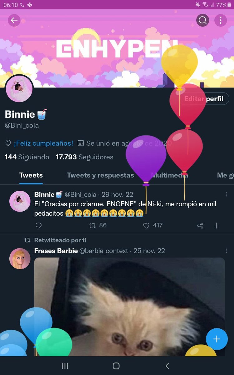 Felices 18 pa mi 🤗 aunque realmente no me siento nada emocionada 😪