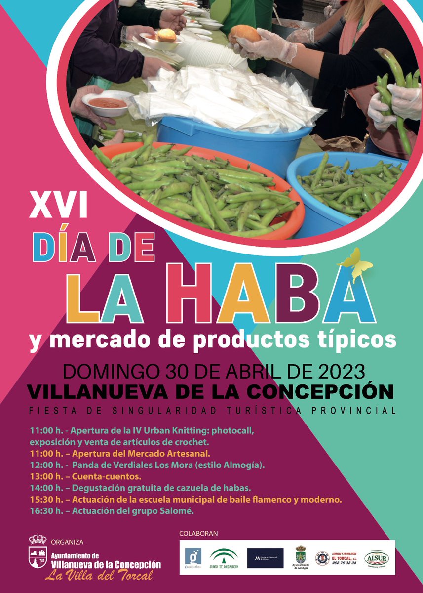 #VillanuevaDeLaConcepción celebra el domingo su XVI #DíaDeLaHaba.

✔️El evento gastronómico, declarado de Singularidad Turística de la Provincia, ofrece un amplio abanico de actividades dirigidas a todos los públicos.

👉 bit.ly/3V6Kqnn