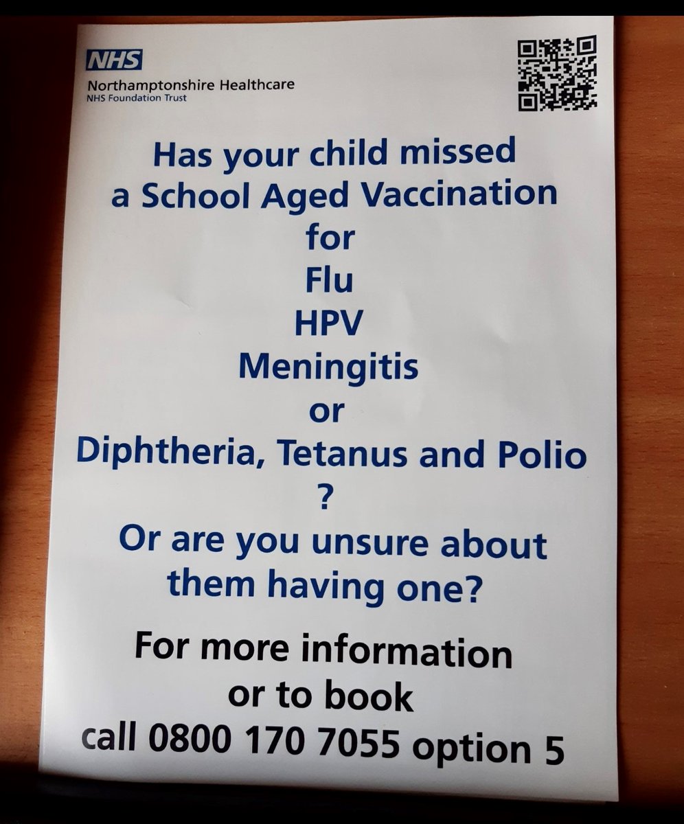 NHFTSchoolNurse's tweet photo. For any advice about your child's vaccinations and the current childhood schedule, please contact our School Age Immunisation Service 0800 170 7055 option 5 for more information or to book a catch up clinic appointment #YourSchoolNurse #WorldVaccinationWeek #VaccinesSaveLives https://t.co/Oivz0weLKS