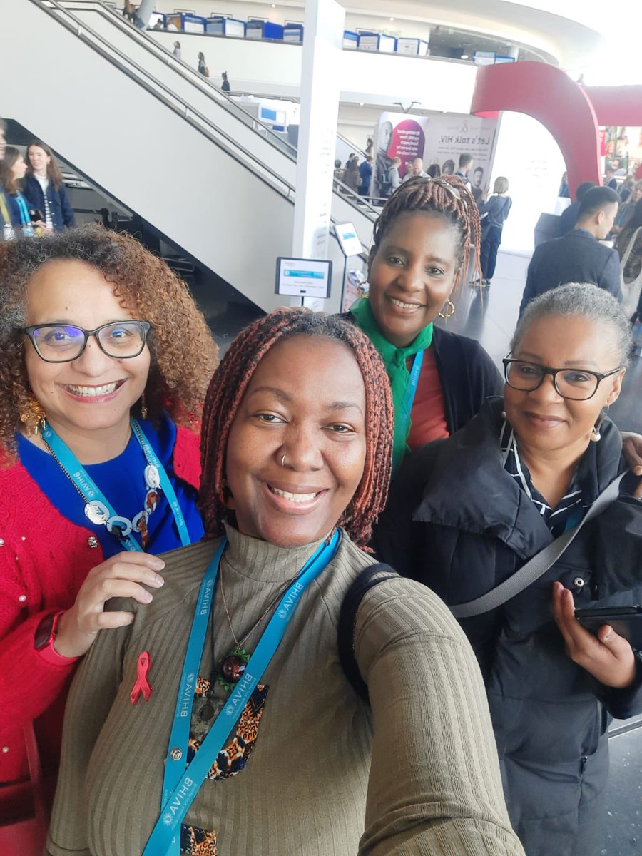 our_storiesus's tweet photo. 3 of the co-authors of #OurStoriesToldByUs @angelina_namiba @memsachi &amp; @Bex_Mbewe, are at #BHIVA23 with one of the contributors @susancolehaley! Want to find out more about the experiences of black women with HIV in the UK in our own words? Buy our book out end of May! https://t.co/QRJPoae7ea