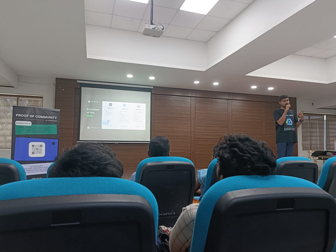 Sharath44327355's tweet photo. #Shardeumweb3 held Workshop at AJIET, where we learn to build dApps on blockchain. The workshop covered token creation, smart contracts & deploying .It included activities and networking. A great learning experience for Web3 enthusiasts.
#Web3 #blockchain #Meta
#ProofOfCommunity https://t.co/BqZMfB8a9n