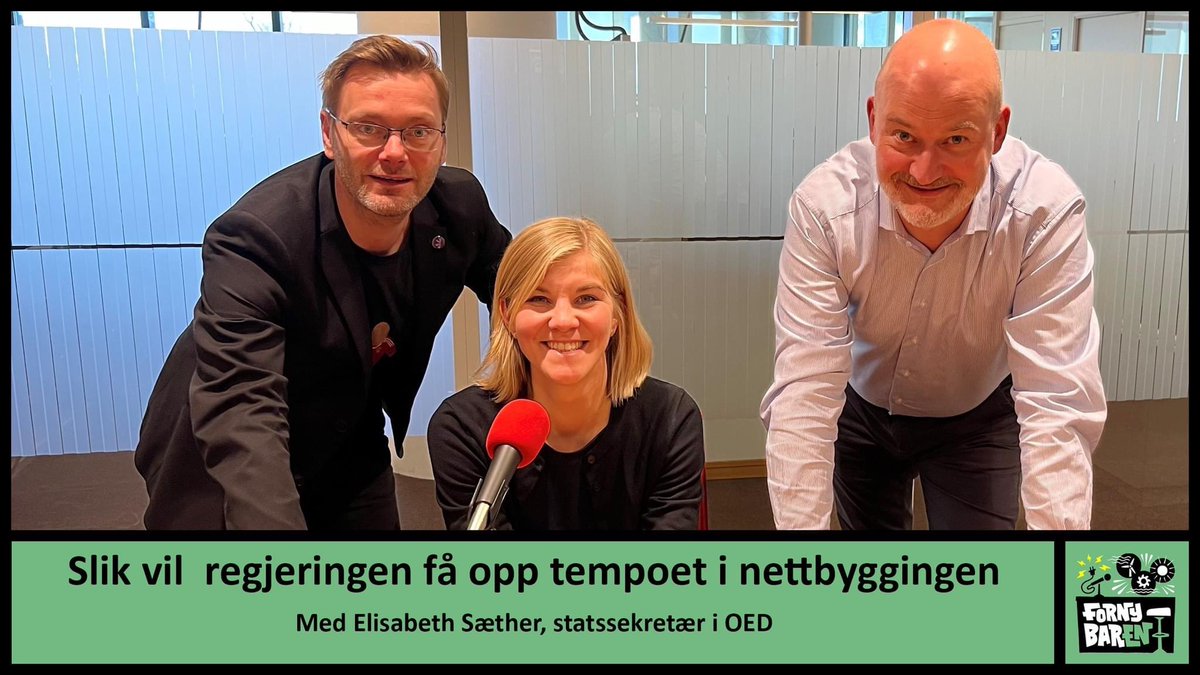 Slik vil regjeringen få opp tempoet i nettbyggingen

Episoden hører du her eller der du vanligvis lytter til podkast: shows.acast.com/fornybaren/epi…

Denne uken er Fornybarens 150. uke på eteren, noe vi feirer med å invitere kraftentusiast (og statssekretær) Elisabeth Sæther!