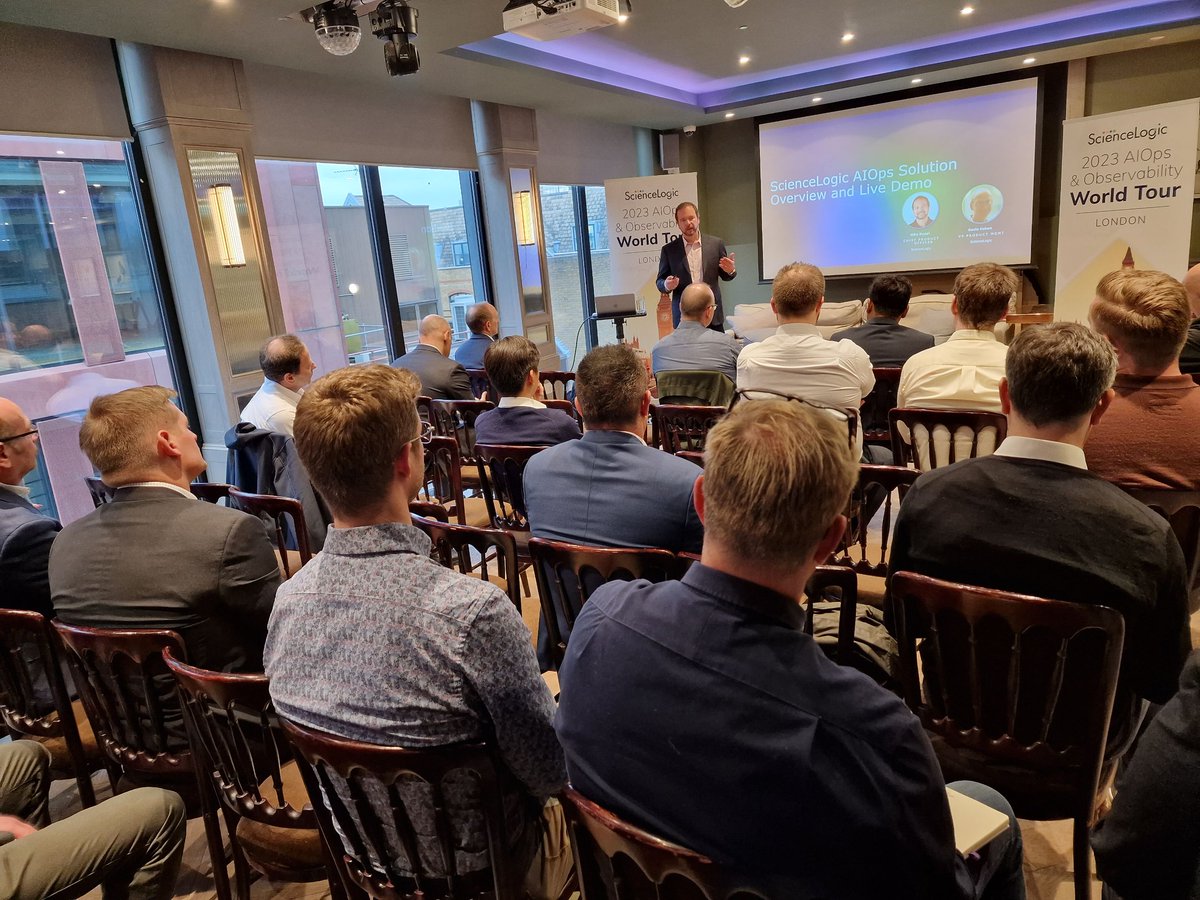 ScienceLogic's tweet photo. Stop number 3 of the #SLForresterWT is in the books! A BIG shoutout to all of our speakers, Mike Nappi, Gavin Cohen, Swaminathan Gandhi, and Carlos Casanova! Thank you, London for a lovely time! ๐ฌ๐ง
@Tech_Mahindra | @Forrester | #LifeAtSL https://t.co/OlPGZ9LYmG