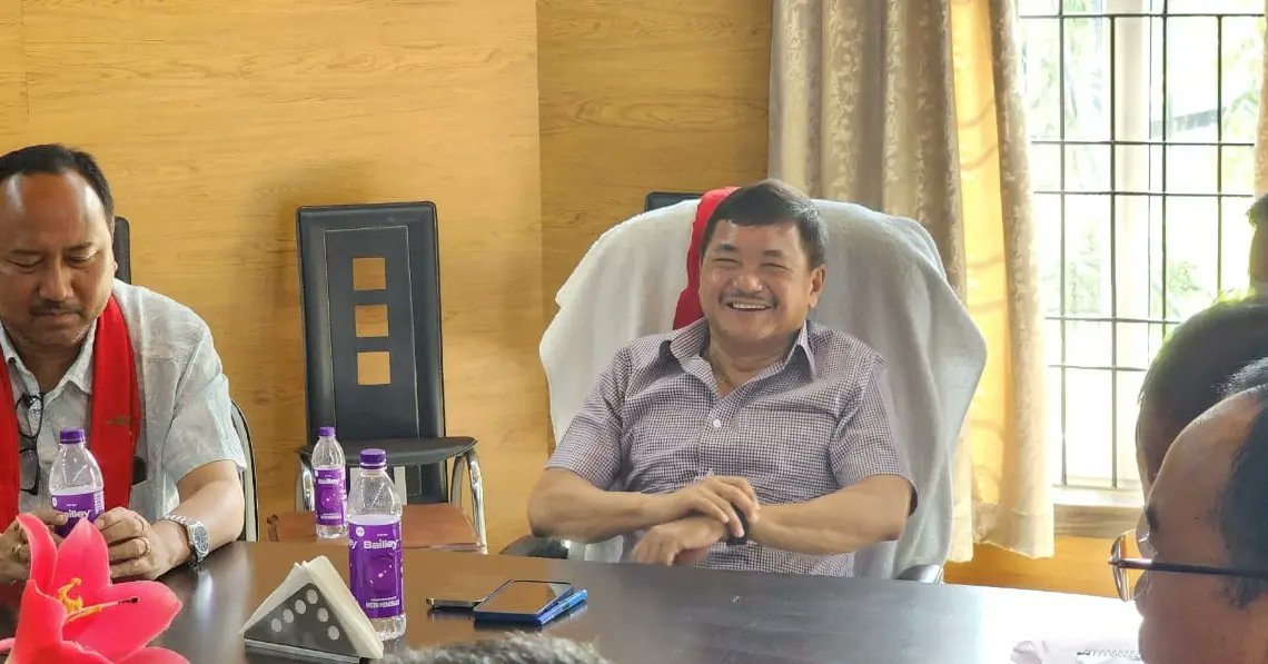 TuliramRonghang's tweet photo. In preparation for Golden Jubilee Celebration the #50thkarbiyouthfestival in 2024, we held a meeting at Taralangso.

With @horensingbey, Hon MP, MLAs Darsing Ronghang, EMs, MACs, CS Kro, President, Karbi Cultural Society, Bidya Sing Rongpi, GS, KCS, Secretaries, Officers, et al. https://t.co/QDov7mdztU