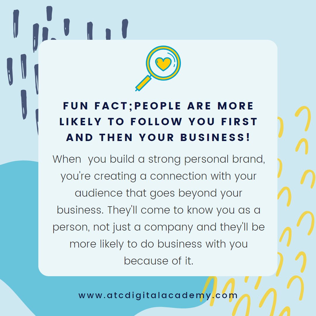 ATCDigitalAcad's tweet photo. Remember to invest in yourself and build a personal brand that shines! 💪🏼 https://t.co/t1ssqegOBa