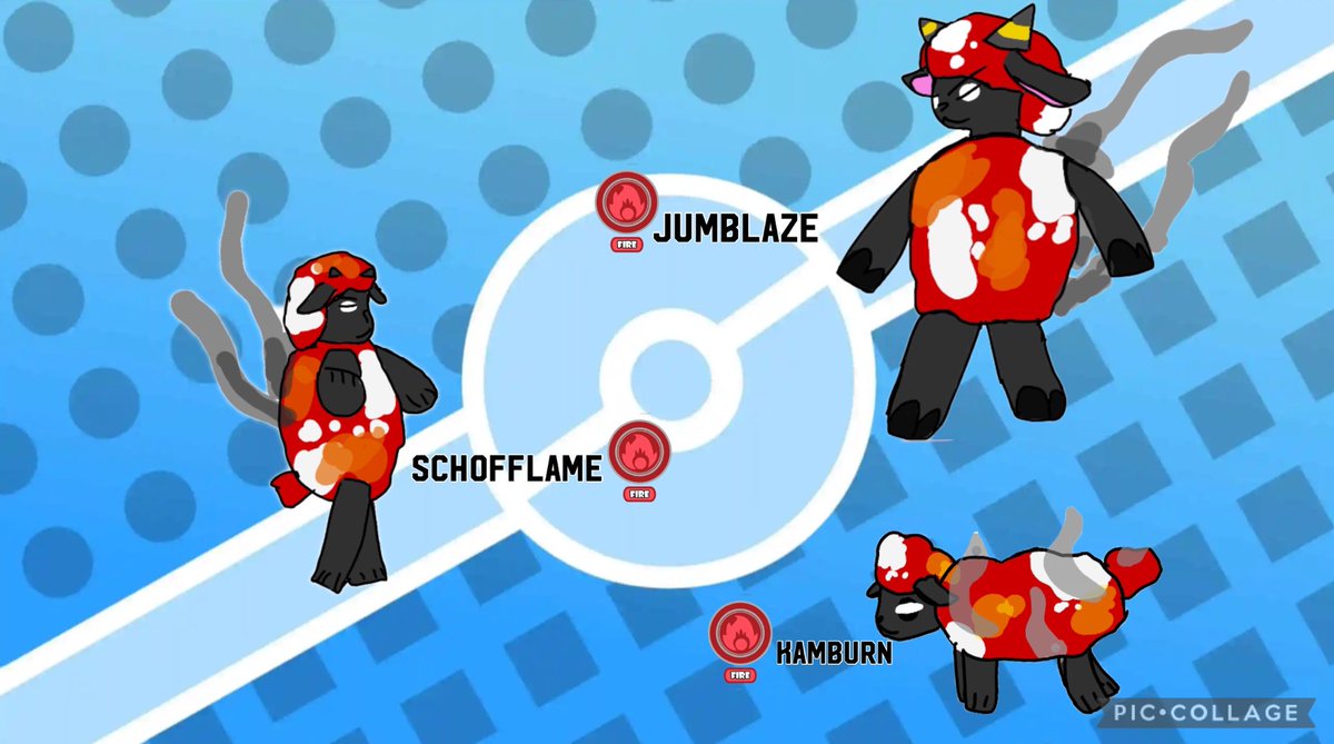 Just_Hiro_'s tweet photo. I found some of my old fakemon from 2021 it’s definitely nice to see how much I’ve improved but it’s also pretty embarrassing but these where my first ever try at digital art so I think I did pretty good for a beginner back then anyway here’s the starters https://t.co/xTwyzWqvbe