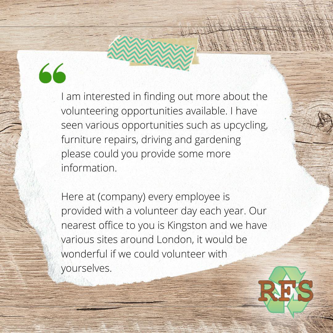 Where did Monday go?! A couple of weeks ago, our #VolunteerCoordinator received this lovely email from a company offering their staffs professional #volunteer time to our Scheme.

Obviously, we said yes.

🧵1/4