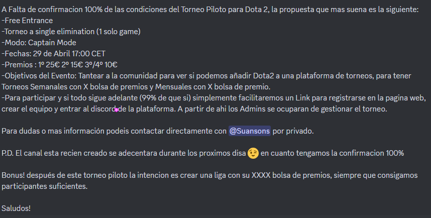 FlacoEncocado's tweet photo. ✨TORNEO DE DOTA 2 EN ESPAÑA, vuelve a moverse la comunidad, darle cariño y apúntensen.
Discord para más info: https://t.co/iHekFospuQ https://t.co/Ly9iLAFq9G