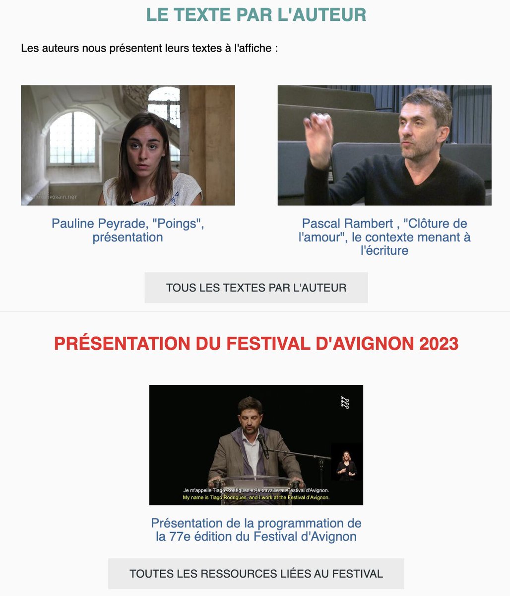thnet's tweet photo. [Cette semaine dans notre 🗞] @FestivalAvignon #FDA23, #TiagoRodrigues, #PaulinePeyrade, #PascalRambert, #IrèneJacob, #YvesDegryse... : https://t.co/NXIULY5Bb2 https://t.co/FwsMOetp63