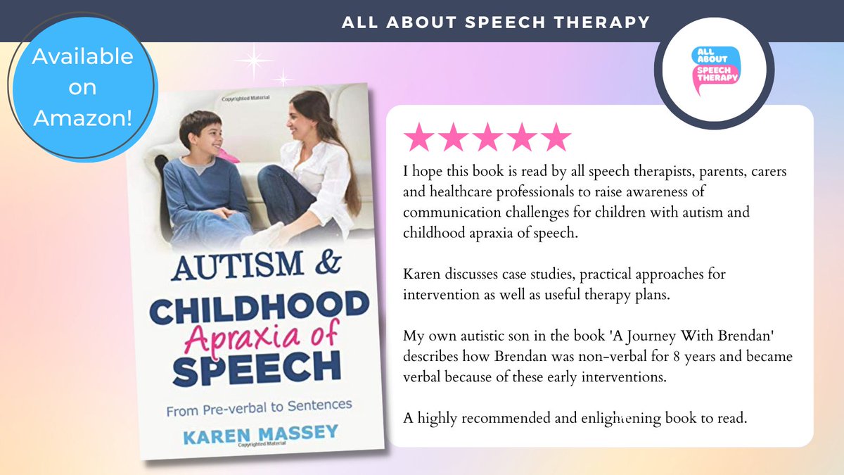 about_speech's tweet photo. ๐ Do you want to hear your childโs voice?
๐ We have compelling results
๐ Check out our book, Autism & Childhood Apraxia of Speech on Amazon! https://t.co/HRiirhxavt
#apraxiaofspeech #apraxiasupport https://t.co/FqdLBauPZZ