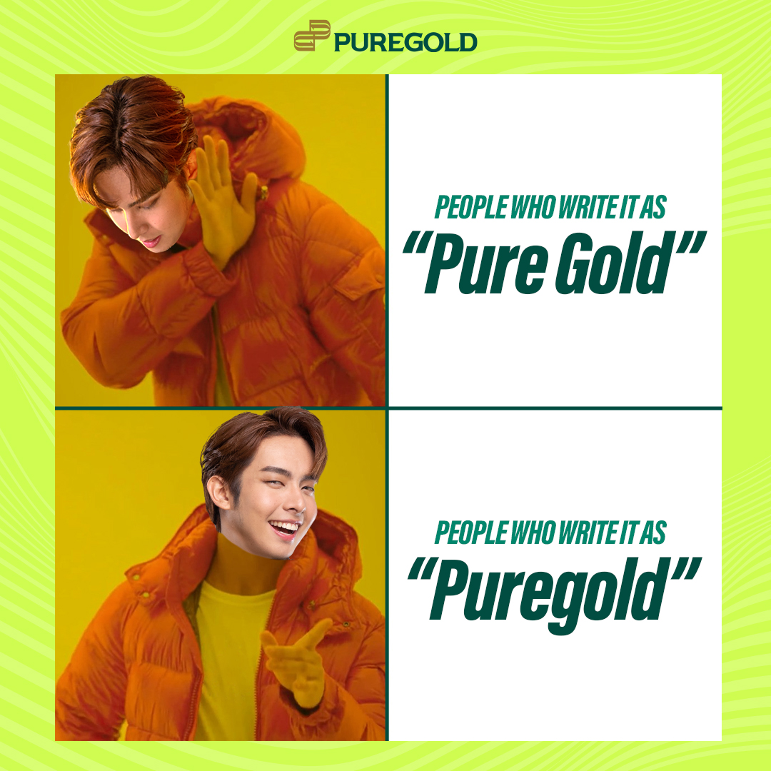 Puregold_PH's tweet photo. It’s long overdue, but it’s better late than never!

Ito ang tamang pagkasulat ng “Puregold,” mga  ̶k̶a̶-̶P̶u̶r̶e̶ ̶G̶o̶l̶d̶ ka-Puregold! https://t.co/AierCUX1M1