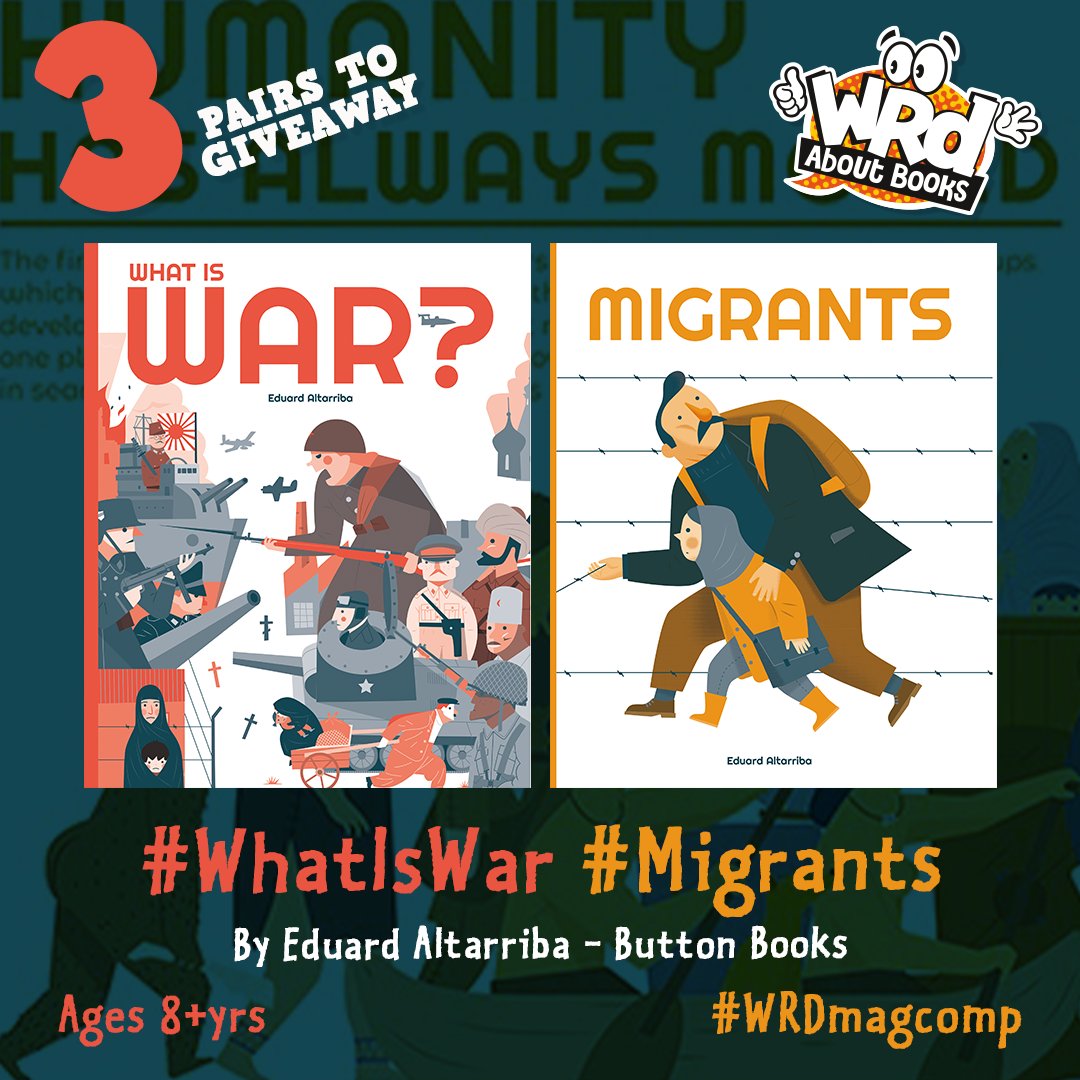 WRDmag's tweet photo. We have 3 SUPER VISUAL pairs of #Migrants & #WhatisWar @eduardaltarriba to giveaway. Perfect for anyone wanting to sensitively answer questions about the migrant crisis to children aged 8yrs+
RT/Flw by Apr 29 to enter
@GMCbooks #WRDMagComp
Do check these out in the links below ⬇️ https://t.co/G3NzXiMc1f