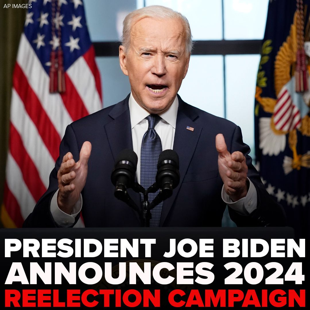 6abc's tweet photo. President Joe Biden formally announced that he is running for reelection in 2024, asking voters to give him more time to "finish the job." https://t.co/aLLexaEgVq https://t.co/RfOQ1uIu3i