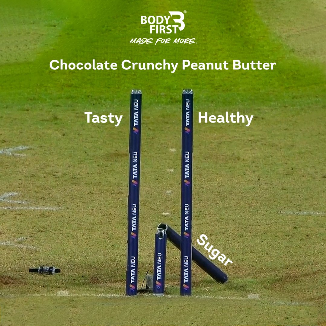 Breaking the myth that healthy can't be tasty, just like that ✌️ 

#ipl #middlestump #trendingmeme #arshdeep #madeformore #peanutbutter #BodyFirst