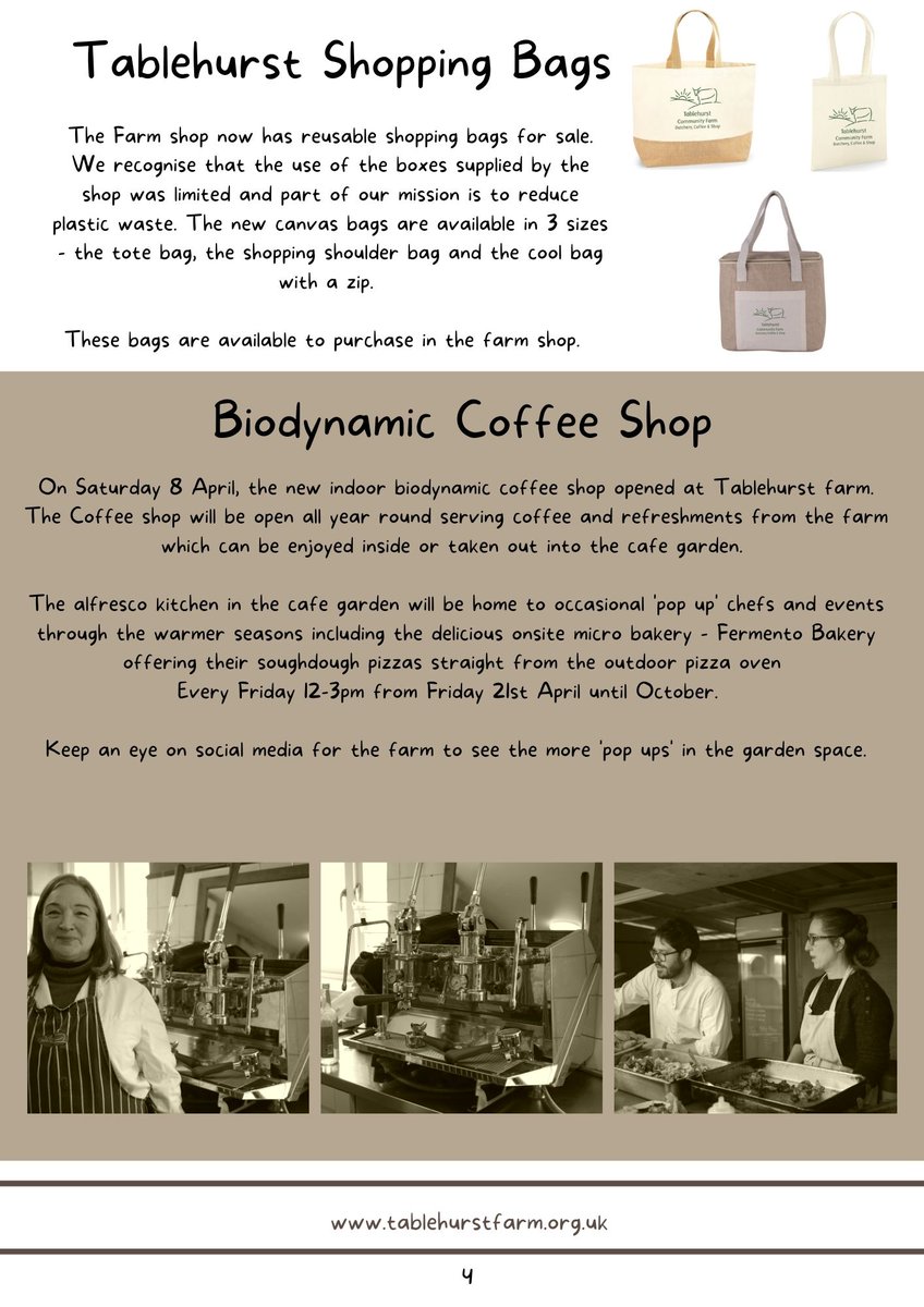 Our April Newsletter is out and has been sent to our farm database. If you would like a copy sent to your email so you can stay in touch with the farm - sign up eepurl.com/idWsLP
We also print paper copies to collect in the Farm shop and Coffee shop.
#tablehurstfarm