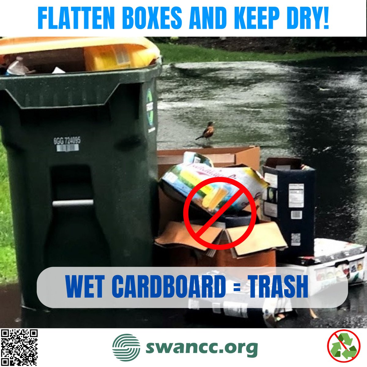 SWANCCTweets's tweet image. Please, Recycle Correctly! Click on the QR Code for Details.
#KeepCrapOutOfTheCart #SWANCC #EarthDay2023 #recyclingeducation #ReduceReuseRecycle