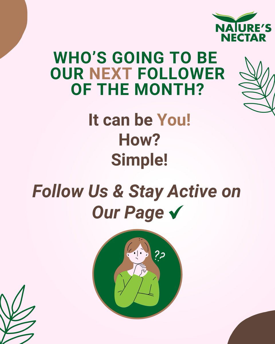 NaturesNectarIN's tweet photo. We’re happy to announce our Follower of the Month @harshallrokde ! 🎉🤗
Your engagement and activity on our social media accounts has not gone unnoticed, and we couldn't be more grateful for your support.
Thank you for being part of our community! ❤️
#FollowerOfTheMonth https://t.co/atQKBTGkFu