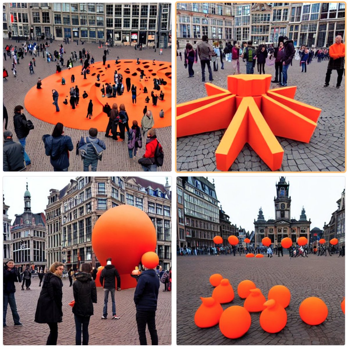 augmentnl's tweet photo. Met AI een schets genereren voor een virtueel AR object betekent dat het ontwerp met 1 klik direct het eindproduct kan zijn

Wat nog wel tijd kost is herhaald 'prompts' uitproberen totdat er iets ontstaat dat wél zinnig is

Bijv. voor op de Dam in #Amsterdam tijdens #koningsdag https://t.co/8l5yyTnLvh