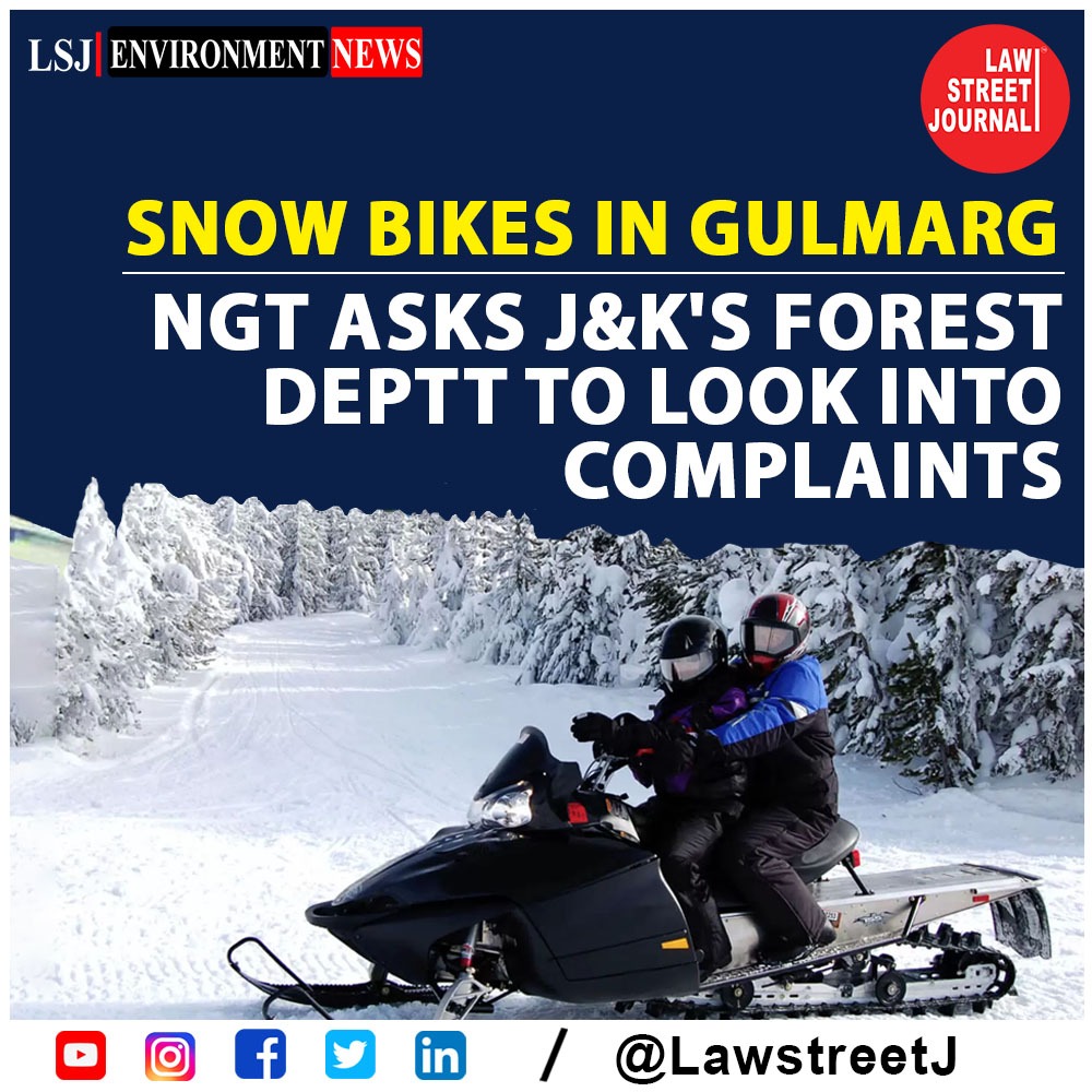 Snow bikes in Gulmarg Wildlife Sanctuary: The Forest and Environment Department of Jammu and Kashmir declares it illegal and an offense under the Wildlife Protection Act, 1972.

Read Full Article bit.ly/40Eziz8

#Gulmarg #SnowBikes #WildlifeProtectionAct #NGT #LawstreetJ