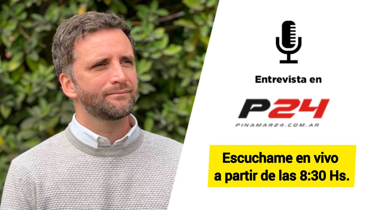 MatiasMelia's tweet photo. Desde las 8:30 Hs. voy a estar al aire en #Pinamar24 🗣️

¿Nos escuchamos? ⬇️
https://t.co/UOSgEvJYk4 https://t.co/B8prrBBgQh