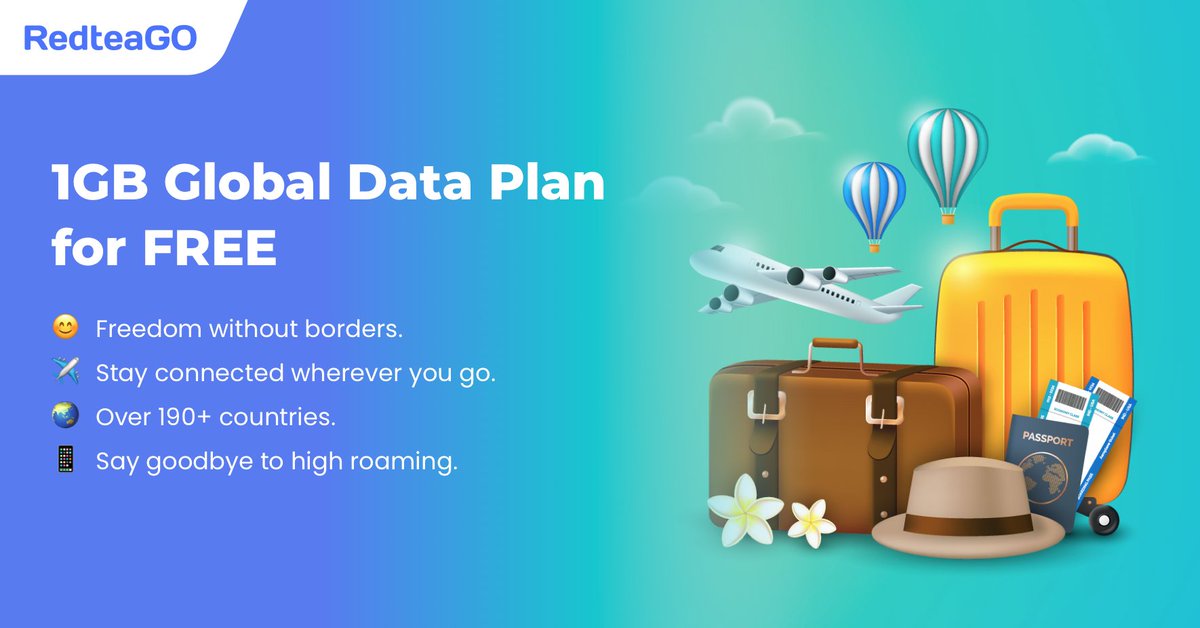 redteamobile's tweet photo. Exciting news! 📣
RedteaGO's upcoming SMS📧-enabled eSIM will support voice calls too! 📞and share this post to win free mobile data! 👇🏻
https://t.co/cfyV8QM3WE
#RedteaMobile
#RedteaGO #eSIM #SMSenabled #mobiledata https://t.co/dO7VufCjcz