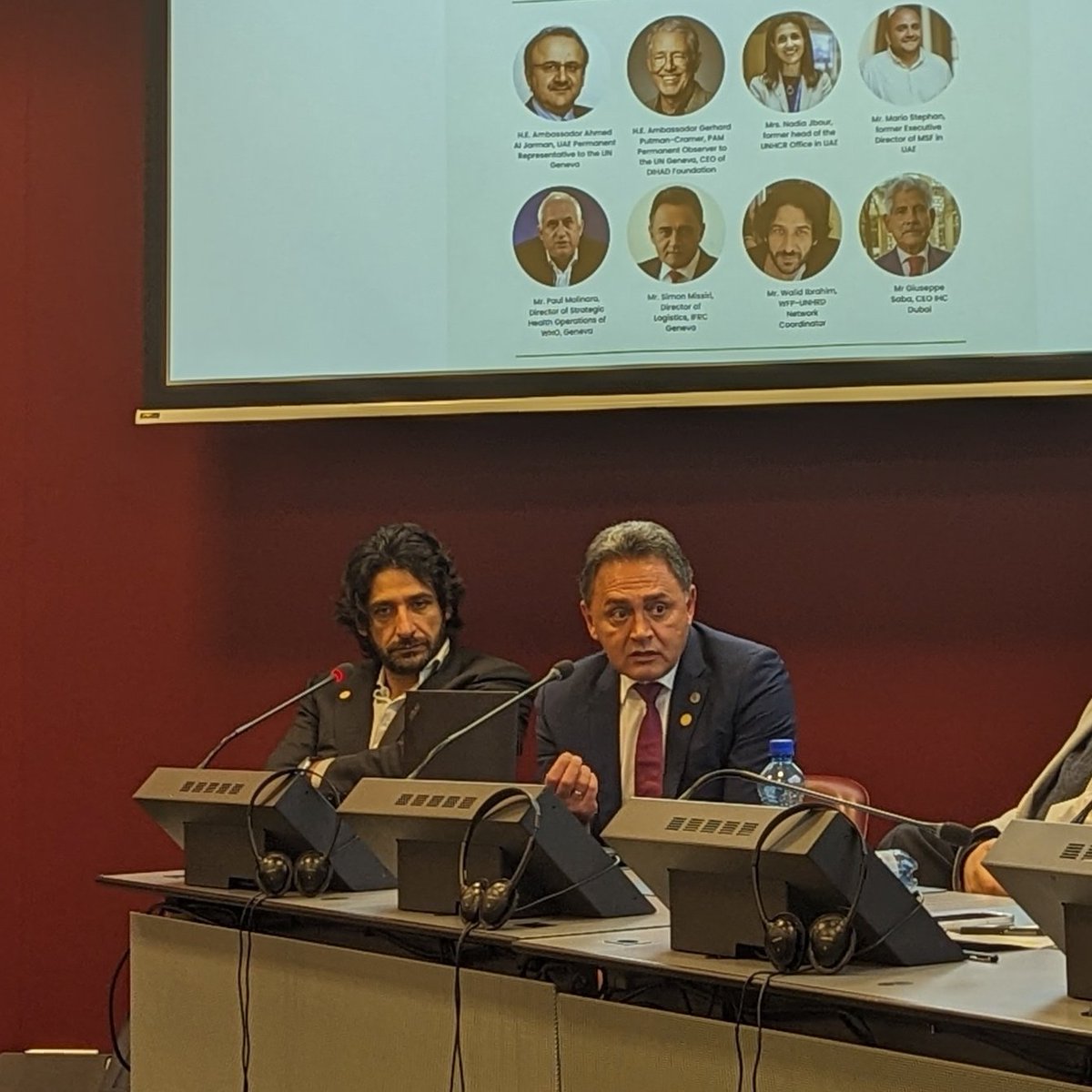 DXBHumanitarian's tweet photo. IHC at #HNPW Geneva: @SimonMissiri "We thank the big wisdom of the UAE leadership for providing this home to international players. @ifrc @IFRC_MENA https://t.co/Ld1apJeW8x