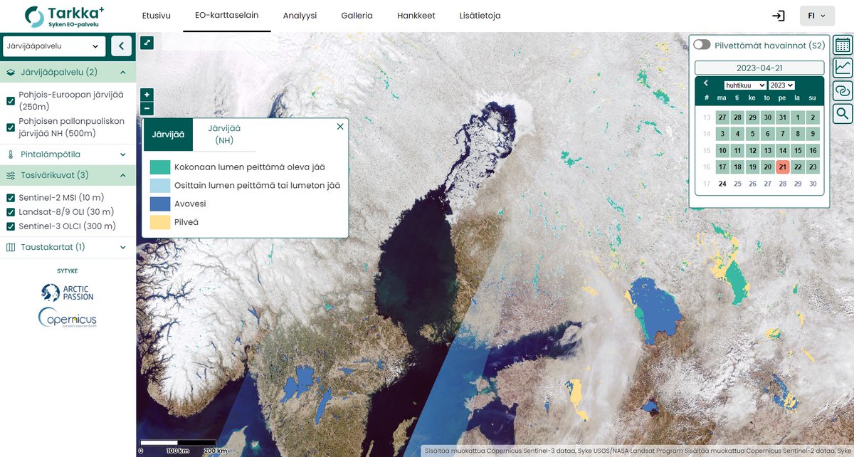 Hei siellä, käytätkö Syken tuottamaa järvijäätietoa?

Auta meitä ja vastaa 31.5. mennessä kyselyyn, jonka avulla pääset kehittämään järvijääpalvelua  käyttäjäystävällisemmäksi!

Linkkki: link.webropolsurveys.com/s/jarvijaatiet…

#ArcticPASSION #SykeEO #järvijää #jää #TARKKA