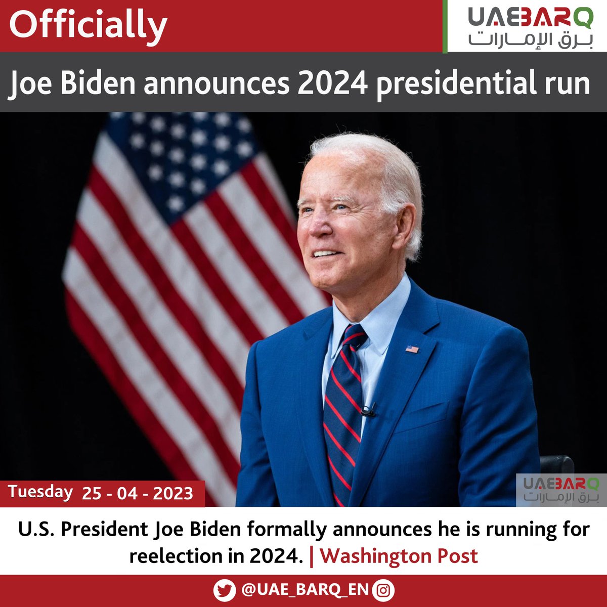 UAE BARQ on Twitter "US President JoeBiden formally announces he is