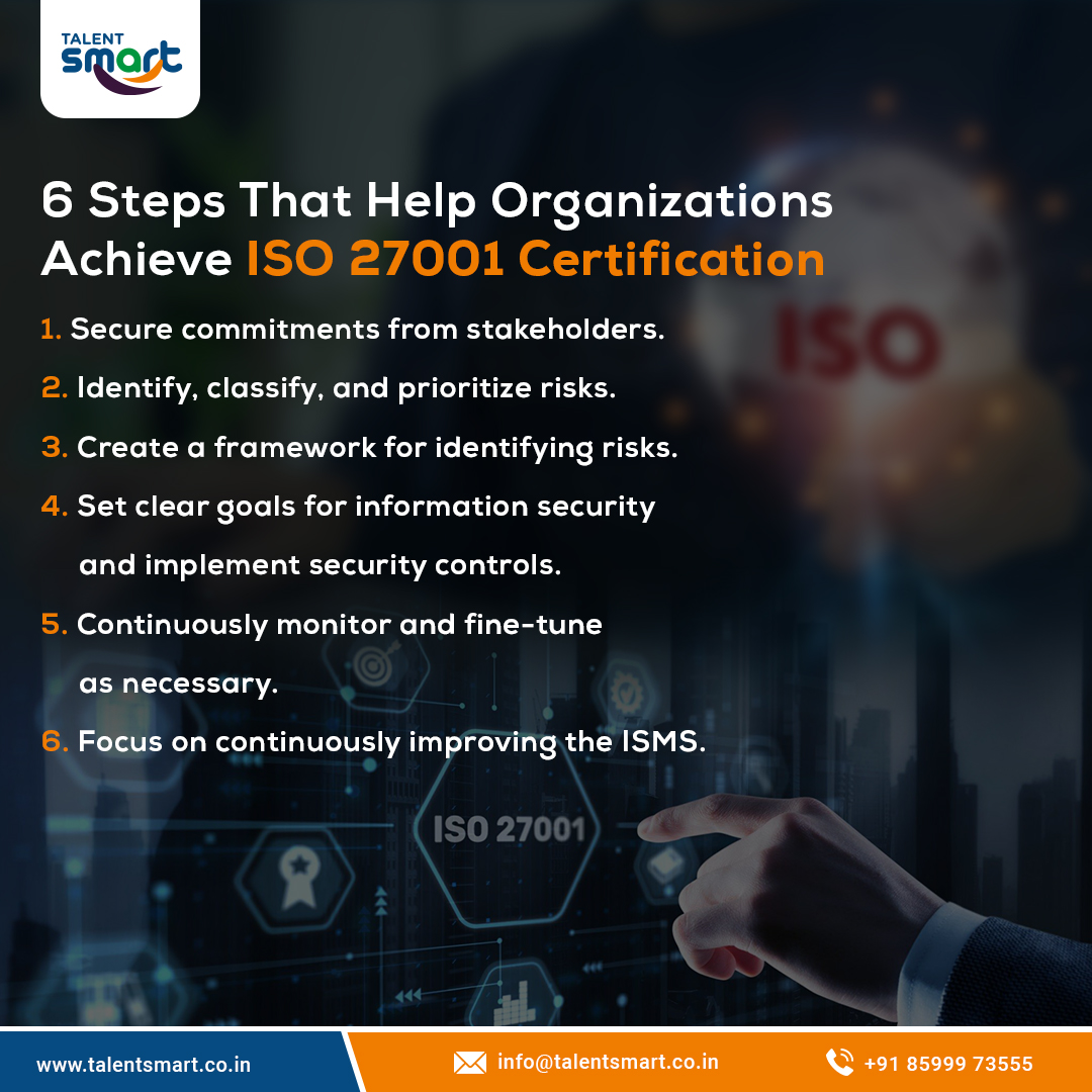talentsmartco's tweet photo. 6 Steps That Help Organizations Achieve ISO 27001 Certification | @talentsmartco
More Info>>https://t.co/5DKydFQYHC
#iso27001 #iso #isocertified #isocertification #internationalbusiness #iso27001certification #talentsmart #isms #internationalorganizationforstandardization https://t.co/jJEgPFnWm5