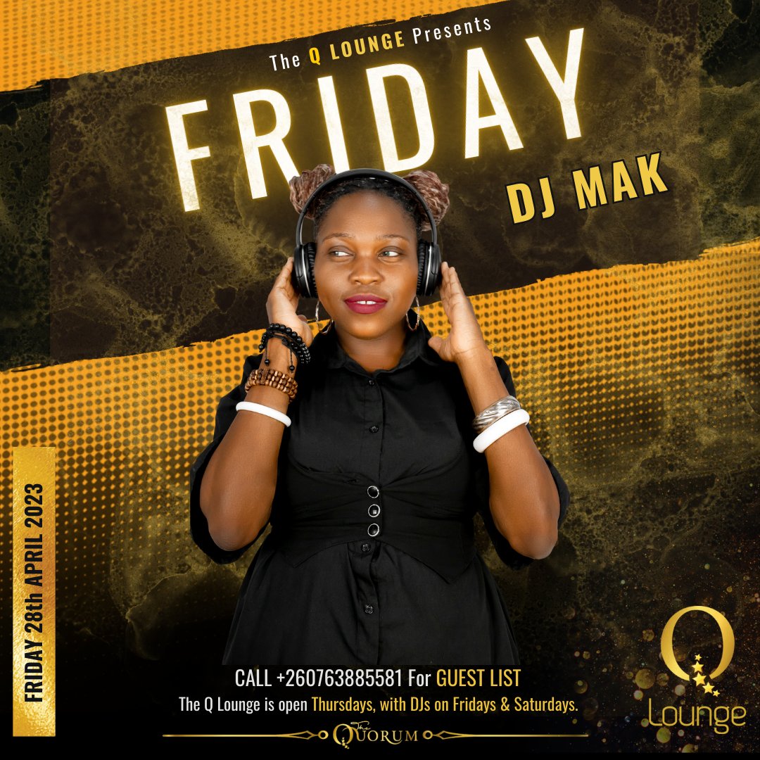 QuorumZambia's tweet photo. Long weekend loading... Work hard, Play hard at #TheQuorum #QLounge where a #VIP experience awaits you🔥 
Thursday with @hussiendeejay  
Friday with DJ MAK
Saturday with @PhaskaniM 
+260763885581 || reservations@thequorumzm.com 
*Not suitable for Under 18s* https://t.co/nRXStgytRV