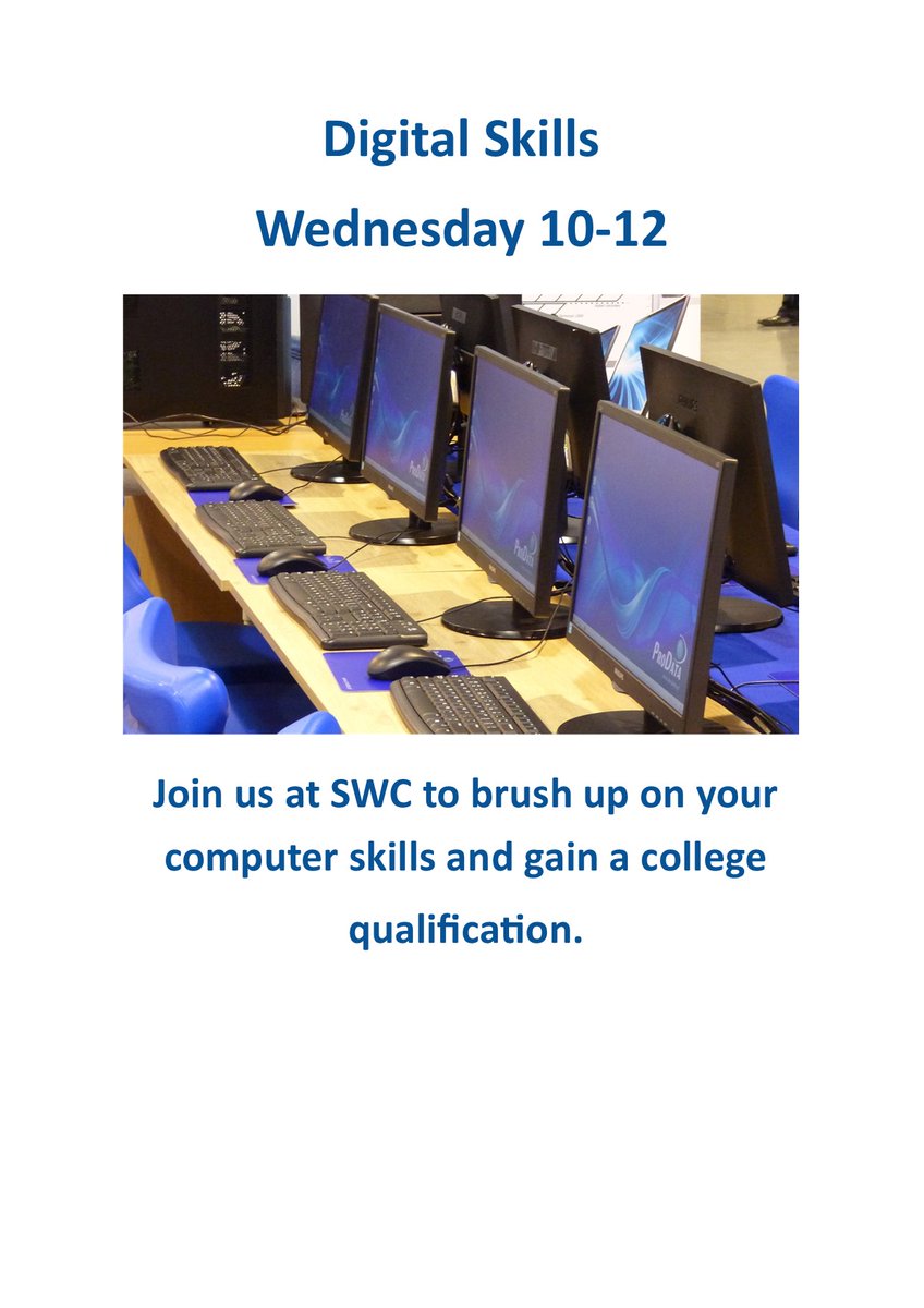 Spaces available on our computer course.  Contact SWC to book a place.
#computerskills #digitalskills #sunderland