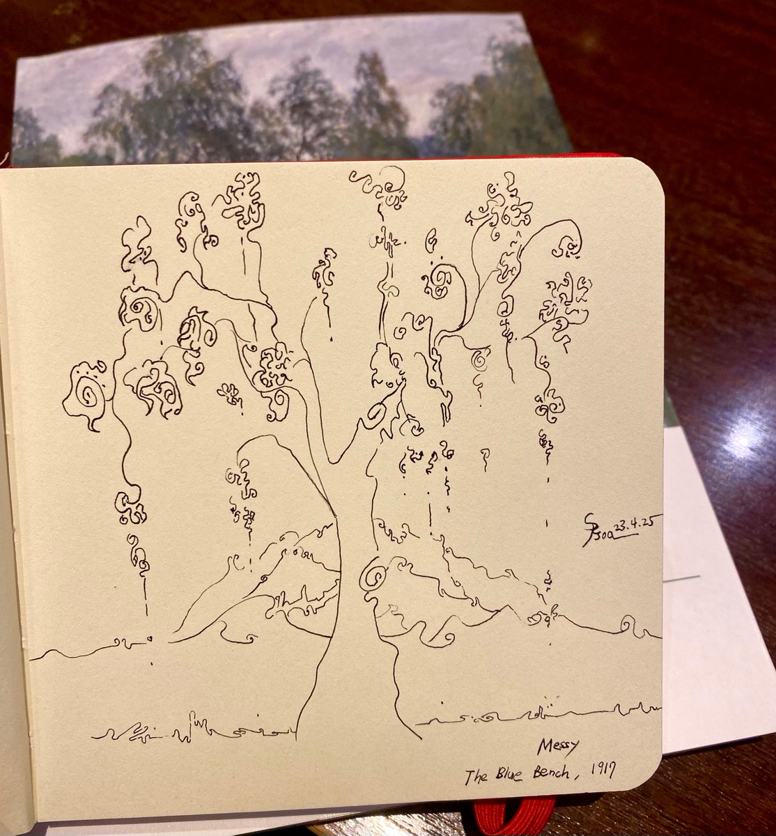 Daily drawing

[ Messy Mind ] April 2023
(Harald Sohlberg, The Blue Bench, 1917)

I draw paint as if I were playing the violin.

#dailypaint #illustration #artpractice #doodle #lineart #abstractart #abstractpainting #treepaint #dailydrawing #Practice #haraldsohlberg #art