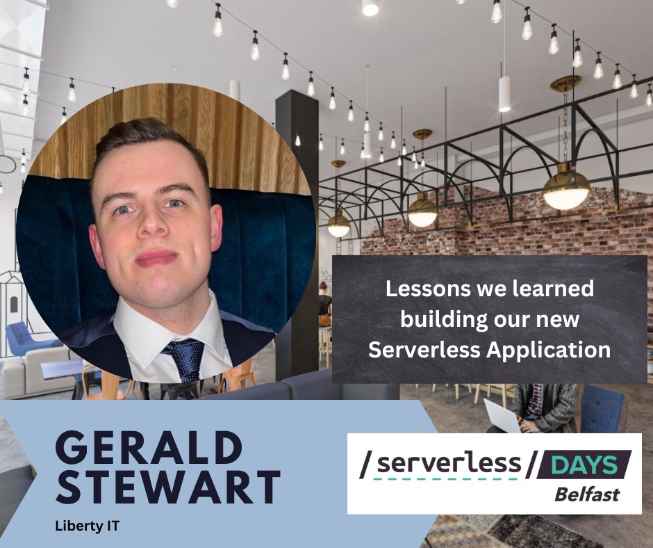 ServerlessDays Belfast (@bfsserverless) on Twitter photo We are delighted to announce our 1st Speaker Gerald Stewart <a href="/_gerald20/">Gerald Stewart</a> from <a href="/Liberty_IT/">Liberty IT</a>.
He is a Principal Software Engineer focused on building serverless products and he is an AWS Community Builder (Dev-Tools).
Reserve your spot: bit.ly/3NbJmfU
#serverlessdaysbelfast We are delighted to announce our 1st Speaker Gerald Stewart <a href="/_gerald20/">Gerald Stewart</a> from <a href="/Liberty_IT/">Liberty IT</a>.
He is a Principal Software Engineer focused on building serverless products and he is an AWS Community Builder (Dev-Tools).
Reserve your spot: bit.ly/3NbJmfU
#serverlessdaysbelfast