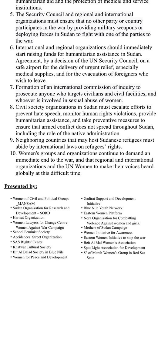 jacqui_oneill's tweet image. Please read: “A Note from Sudanese Women” 

Reports and calls for action drafted by 20 organizations and networks of women across #Sudan 

#WomenPeaceSecurity