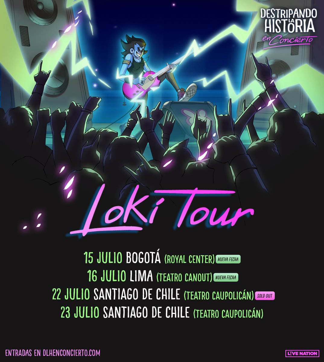 pascuyrodri's tweet photo. ¡Colombia y Perú se suman al Loki Tour! 🤩🥳😱🙌🏼

Entradas disponibles mañana 26/04 a las 12h (hora de Bogotá/Lima) en https://t.co/s3h6kZ6wu3 https://t.co/0tXqT963LO