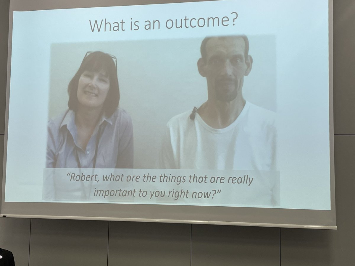 An interesting question from @S4Maher:

“What is an outcome?”

Some great answers followed from the audience. We often don’t get this right in healthcare, and we fail to ask the other question:

“What matters to YOU?”

#RealMed2023