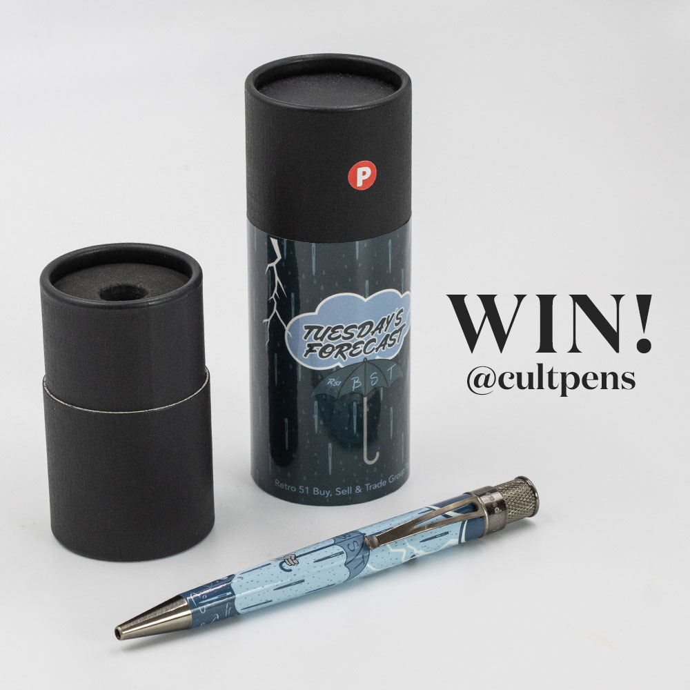 cultpens's tweet image. Time for a giveaway...? Why not!

We're giving away this Retro 51 Tuesday's Forecast, simply like this post and share for a chance to win.

This competition is UK only, from this Cult Pens account only, Winner will be picked next week.

Good luck!