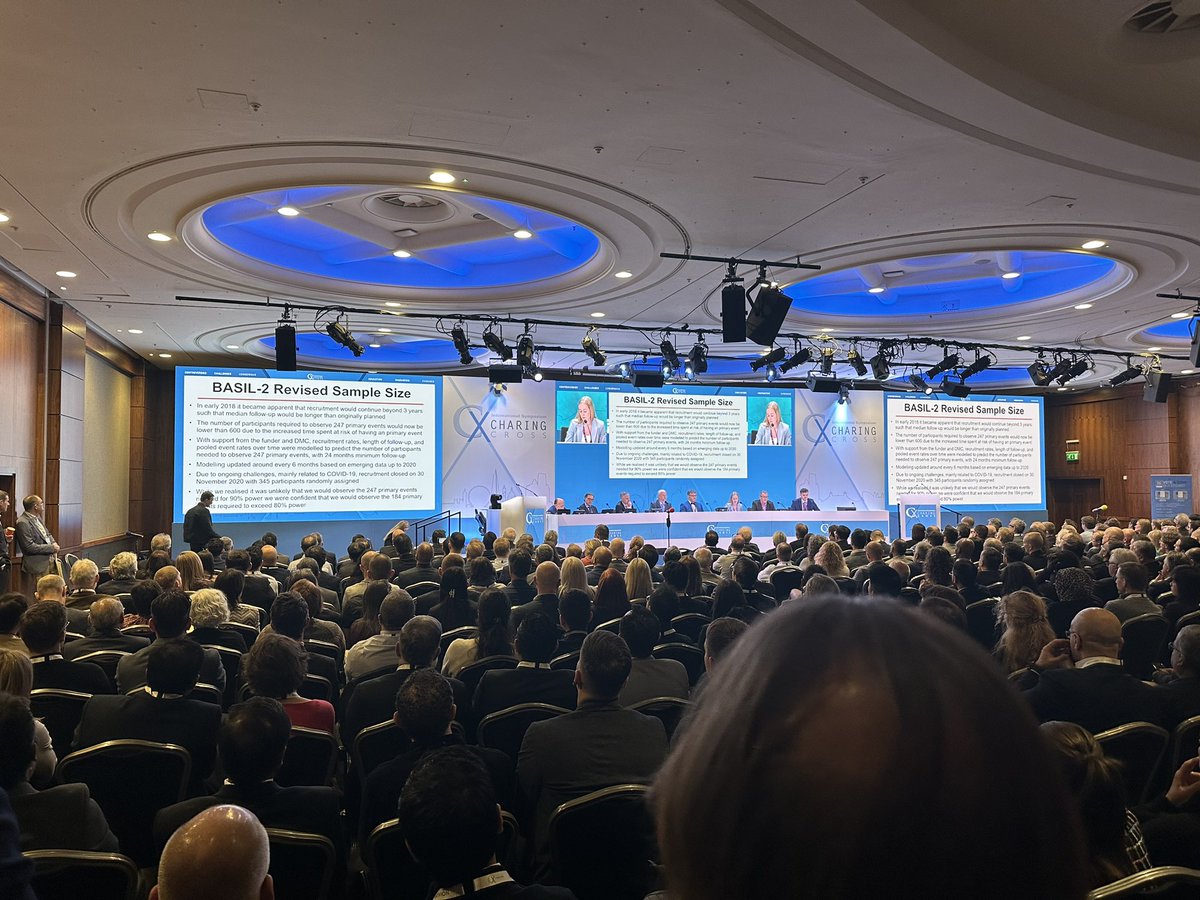 Standing room only at Charing Cross for the first results of the BASIL-2 Trial!  #cx2023 #cxsymposium @basil_trials