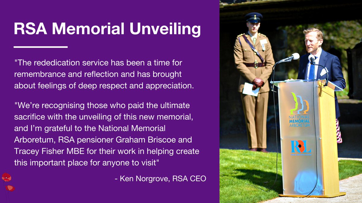 “I couldn't be prouder of the contribution made by former RSA colleagues across the two world wars and it's a great honour to have these memorials displayed." - Ken Norgrove, our CEO, offers his reflections after last week's unveiling of the RSA Memorial at the <a href="/Nat_Mem_Arb/">National Memorial Arboretum</a>. 🌺