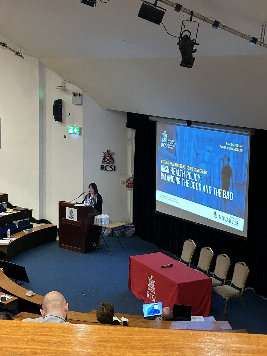 Great start to the National Healthcare Outcomes Conference at RCSI this morning. Mary Harney talking about how both evidence and courage are essential to implementing change in healthcare. #healthcare #change #healthoutcomes
