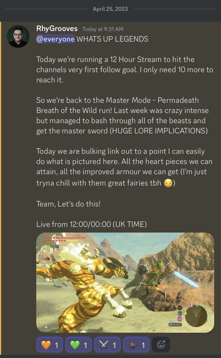 Twitch.TV/RhyGrooves - Live from midday-midnight

Let’s do this!!! #botw #totk #zelda