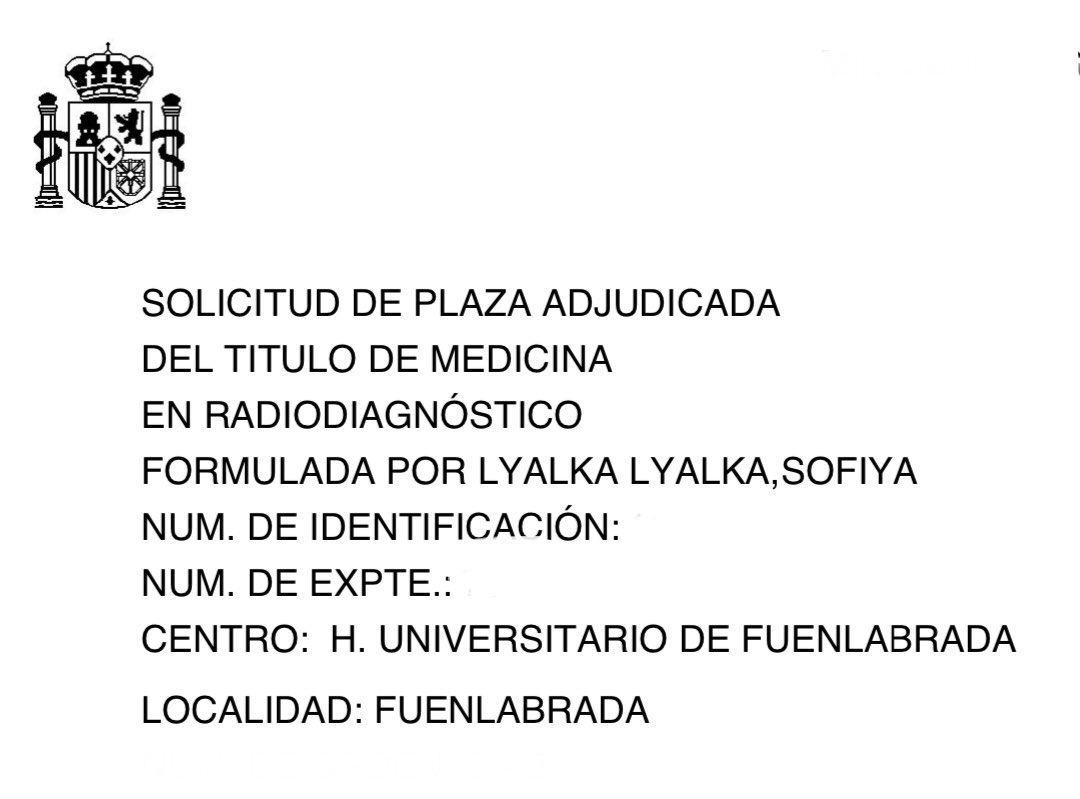 Sofia__LY's tweet photo. Después de muchos días de incertidumbre, por fin puedo decir con mucha emoción, ilusión y ganas que soy R1 de Radiodiagnóstico ⚡️⚡️⚡️
Siento una felicidad inmensa🥹 https://t.co/dQQ4F5dciR