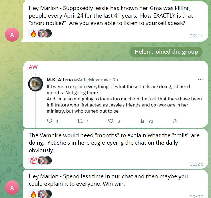 SomeoneElse2026's tweet photo. Want more proof as to which side these #TROLLS are on? Then have a look at how they just keep on going, #VictimBlaming SRA survivor @CzebotarJessie, in reaction to my thread... https://t.co/WJGrVD0c0o