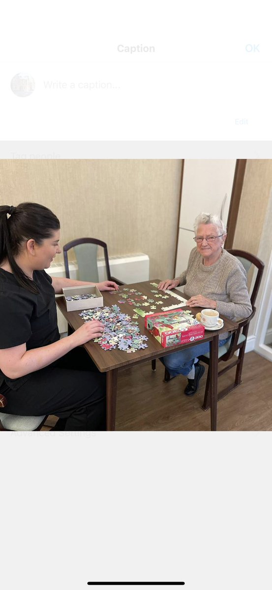 Activities recently ! Dominoes, leg exercises and puzzles 🧩