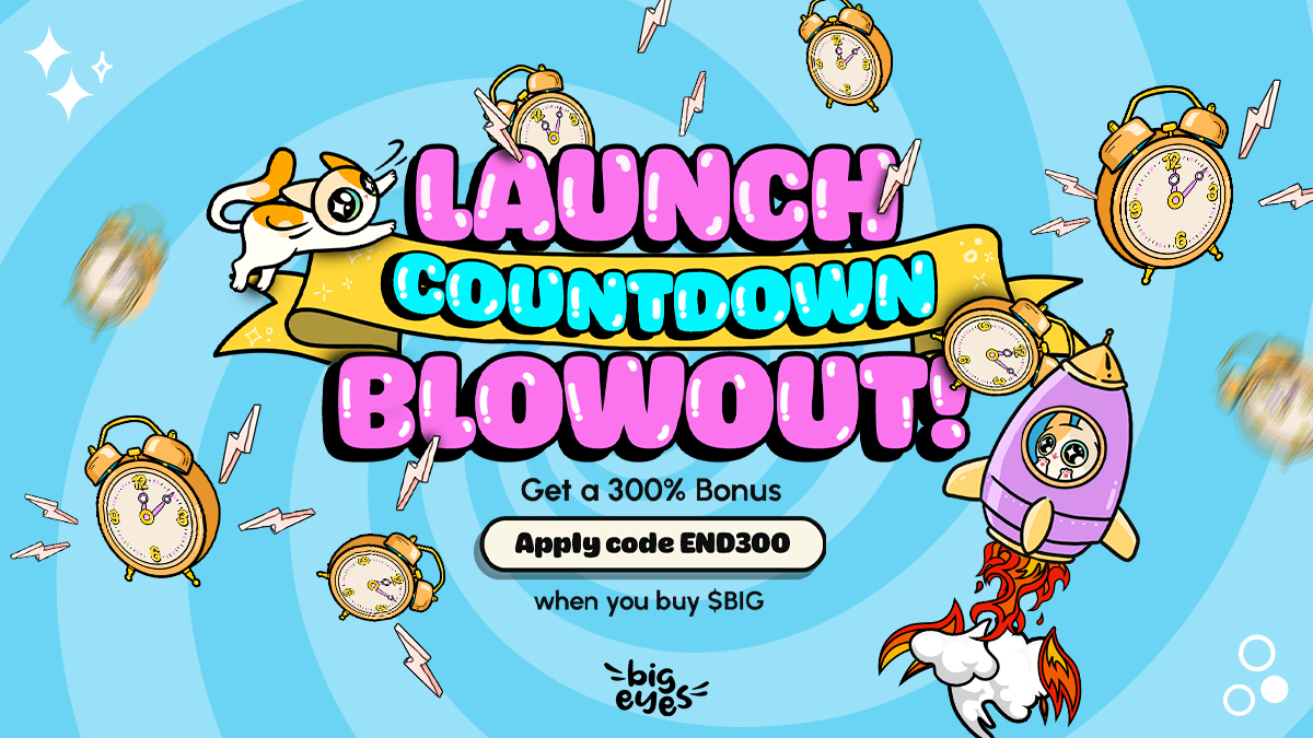 #BigEyesCoin has raised $34.4 Million already in presale and is launching after June 3rd 2023!😺

What does the launch mean for $BIG presale investors?😼

 💹 $BIG launch price $0.0006
😻New community members + partnerships
🪙 $BIG listing on a tier 1 CEX + 1 DEX
🛍️No tax on