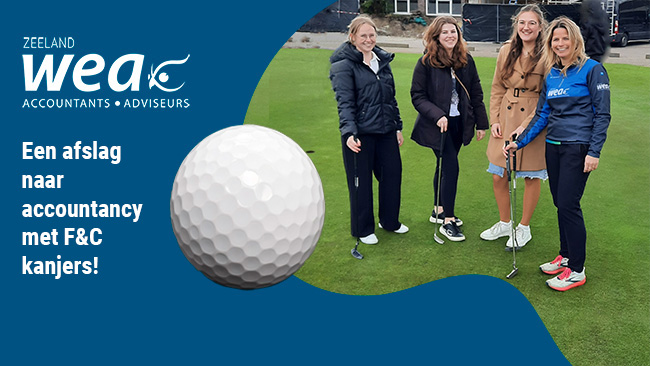 SRA organiseerde op 24 april jl. een Golf Clinic voor eerstejaarsstudenten Finance &amp; Control van de Hogeschool in Zeeland.

Ben je nieuwsgierig?  Neem jij ook de afslag naar accountancy of fiscaliteit? 
weazeeland.nl/wea-zeeland/va…