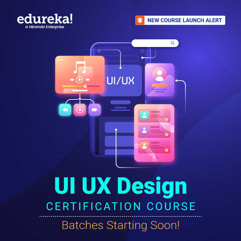 #NewCourseAlert
Craft seamless user experiences and interfaces on mobile apps and websites after #learningwithedureka now! 
Check out for yourself @ bit.ly/40GaIxU

#edureka #learnwithedureka #onlinelearning #onlinecertification #ui #ux #upskilling #livecourse #newcourse