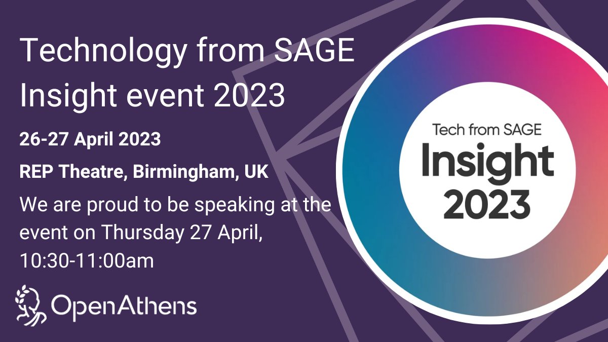 OpenAthens's tweet image. The Technology from SAGE Insight event starts tomorrow! Come and say hello to our head of global sales and partnerships, Robert Scaysbrook, who will also be speaking at the event! 

Find out more: bit.ly/3KRIkUS

#TechfromSAGE @talis