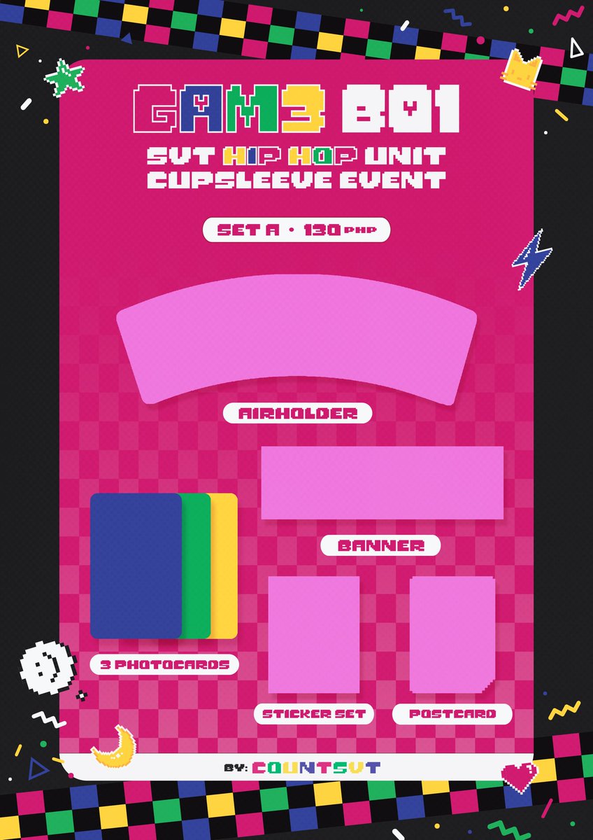 COUNTSVT's tweet photo. A Cupsleeve Event dedicated to SEVENTEEN’s Hip Hop Unit! 👾

🎮 #HHUGAM3BO1 Cupsleeve Event!

🗓️ June 03, 2023 (Saturday)
⏰ 10:00 AM to 1:00 PM
📍Seattle's Best Coffee, Mall of Asia

Registration Form: https://t.co/Qoxqf2juyf

See you soon! ♥️💙💛💚 https://t.co/gOLu2AoRMj